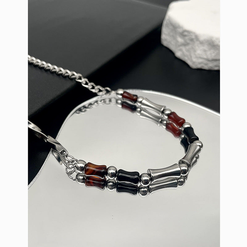 Wholesale Chinese Style Original Agate Bamboo Splicing Necklace